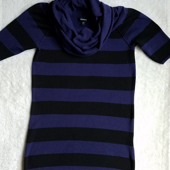 Express Short-Sleeved Cowl Neck Sweater, Size M - Picture 3 of 7